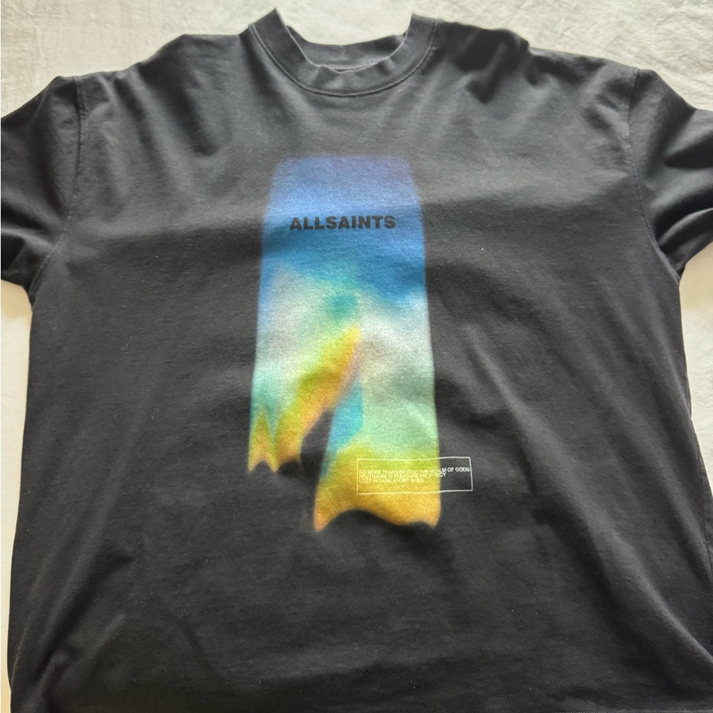 Men’s All Saints T-Shirt, black Large